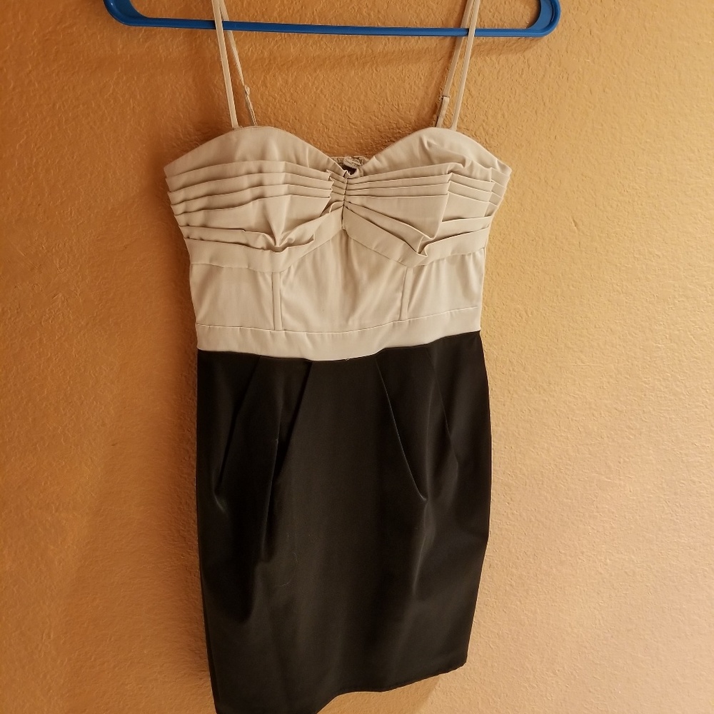 H&M black & cream dress